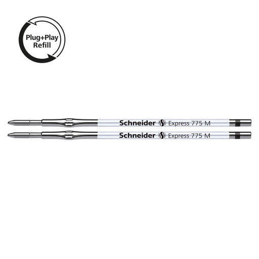 Schneider Medium Black Ink Refill Blister 2-Pack S77120_1