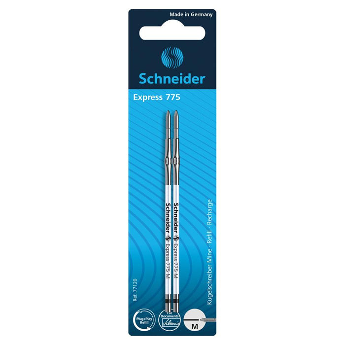 Schneider Medium Black Ink Refill Blister 2-Pack S77120_2