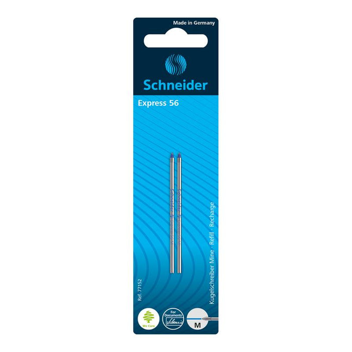 Schneider Pen Refill Ballpoint 56 Medium Blue 2 pieces S77152_2