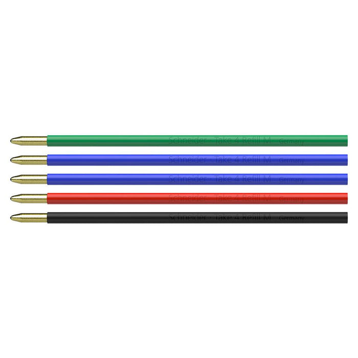 Schneider Take 4 Refill Blister Pack 5 Medium Ink S77290_1