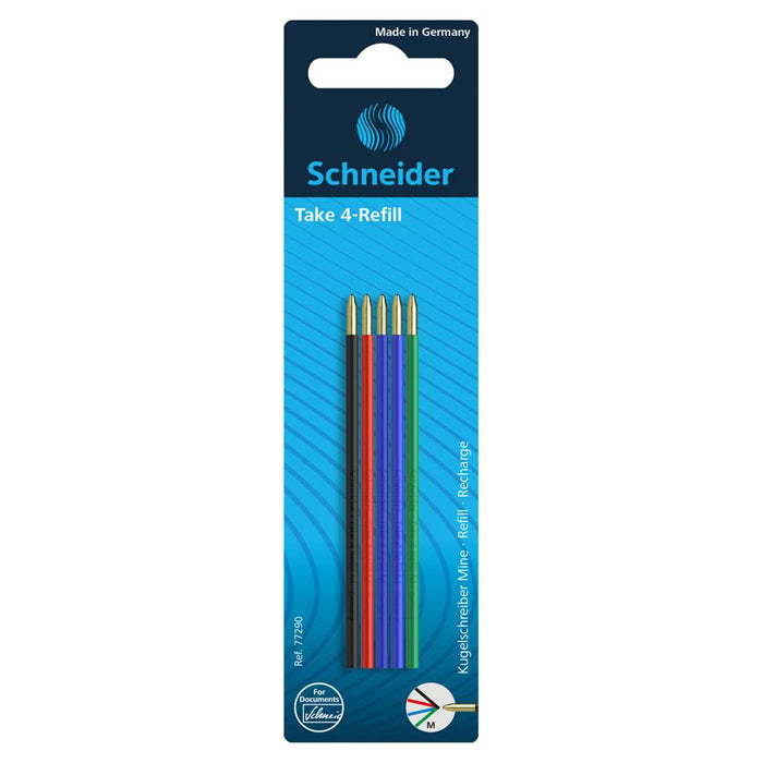 Schneider Take 4 Refill Blister Pack 5 Medium Ink S77290_2