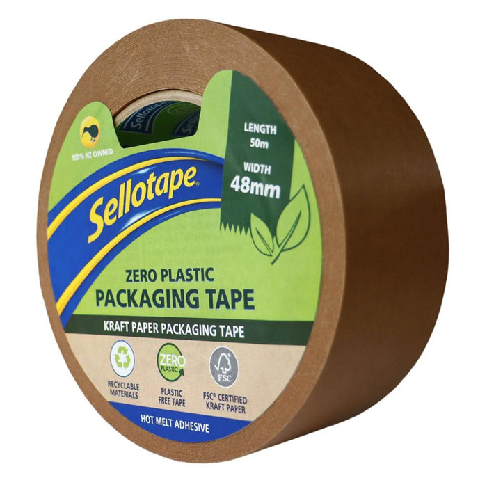 Sellotape Kraft Paper Packaging Tape 48mm x 50m Eco-Friendly_2