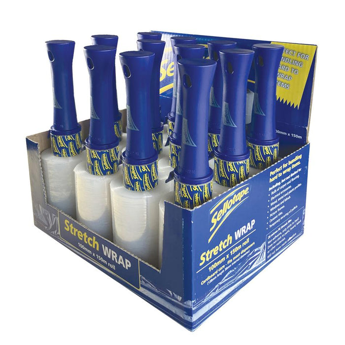 Sellotape Stretch Wrap 100mm x 150m with Dispenser_2