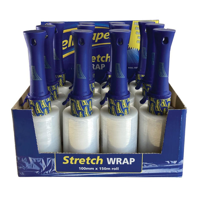 Sellotape Stretch Wrap 100mm x 150m with Dispenser_3
