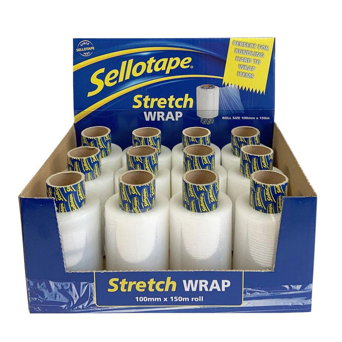 Sellotape Stretch Wrap Refill 100mm x 150m 20mu 907080_3