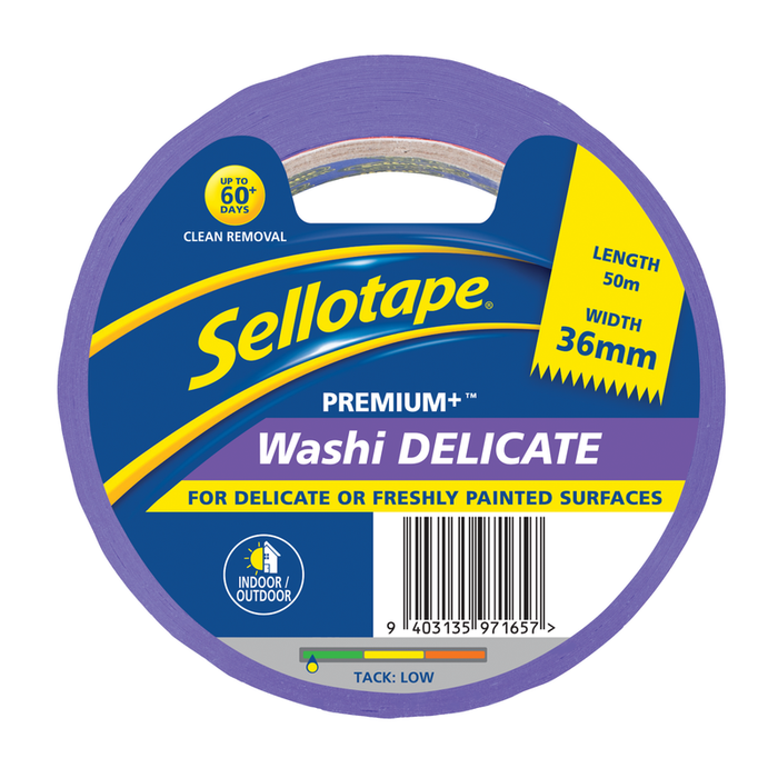 Sellotape Washi Premium+ Delicate Tape 36mm x 50m_1