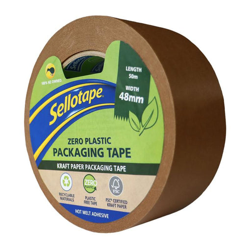 Sellotape Zero Plastic Kraft Paper Packaging Tape 36mm x 50m 909145_2