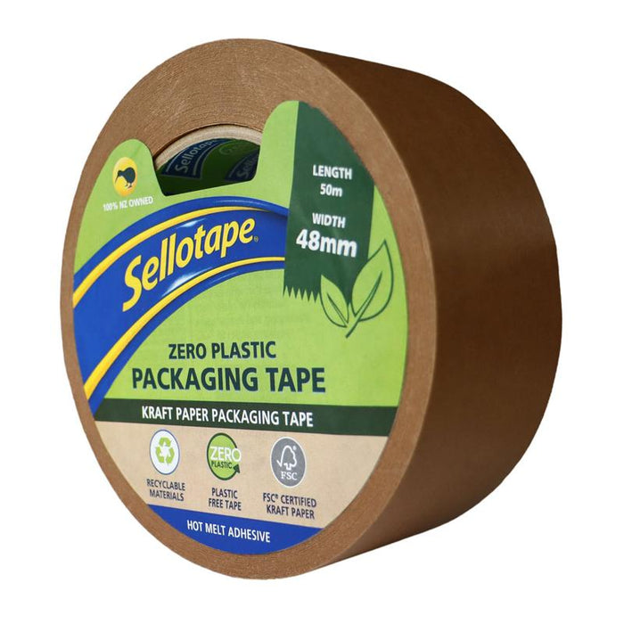 Sellotape Zero Plastic Kraft Paper Packaging Tape 36mm x 50m 909145_2