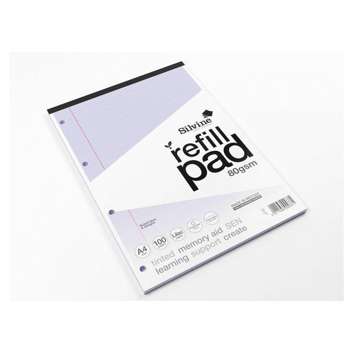 Silvine A4 Tinted Refill Pad 100 Pages 8mm Lined Violet_2
