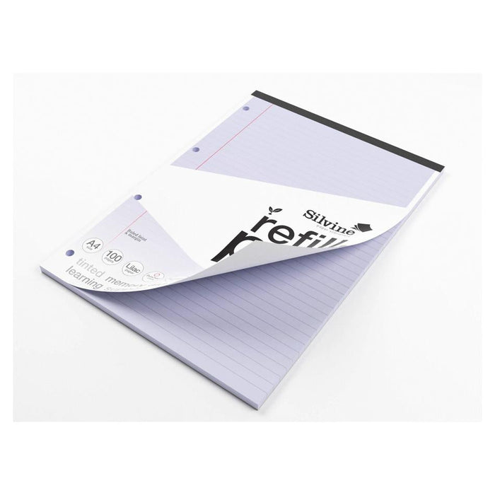 Silvine A4 Tinted Refill Pad 100 Pages 8mm Lined Violet_3