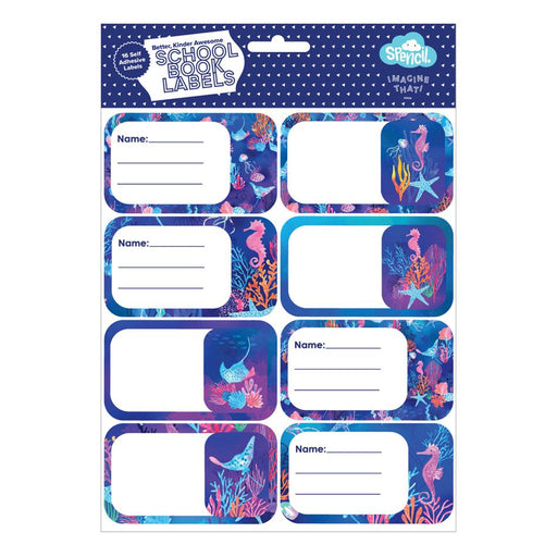 Spencil Coral Garden 16 Pack Name & Subject Labels 113925_1