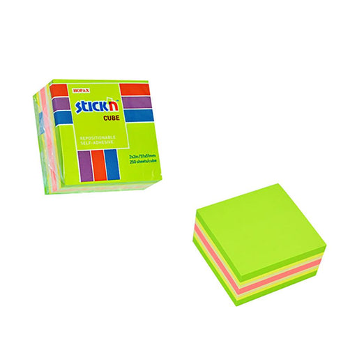 Stick'n Note Cube 51x51mm Neon & Pastel 250 Sheets_1
