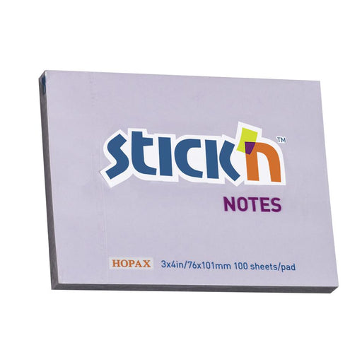 Stick'n Pastel Purple Sticky Notes 76x101mm 100 Sheets_1
