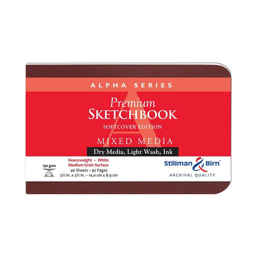 Stillman & Birn S&B Alpha Sketchbook Softcover White 150g 14x8.9cm 46sh C101351LSBC_1