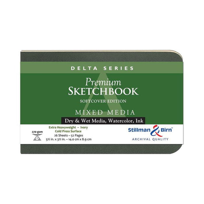 Stillman & Birn S&B Delta Sketchbook Softcover Ivory 270g 14x8.9cm 26sh C501351LSBC_1