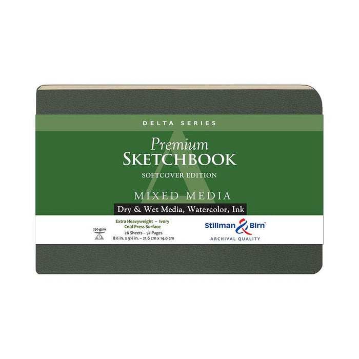 Stillman & Birn S&B Delta Sketchbook Softcover Ivory 270g 21.6x14cm 26sh C501581LSBC_1