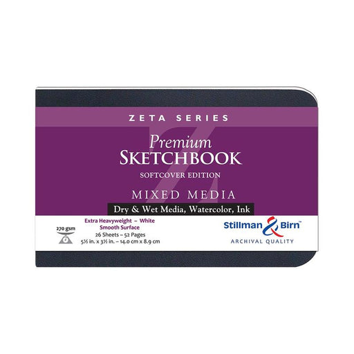 Stillman & Birn S&B Zeta Sketchbook Softcover White 270g 14x8.9cm 26sh C901351LSBC_1