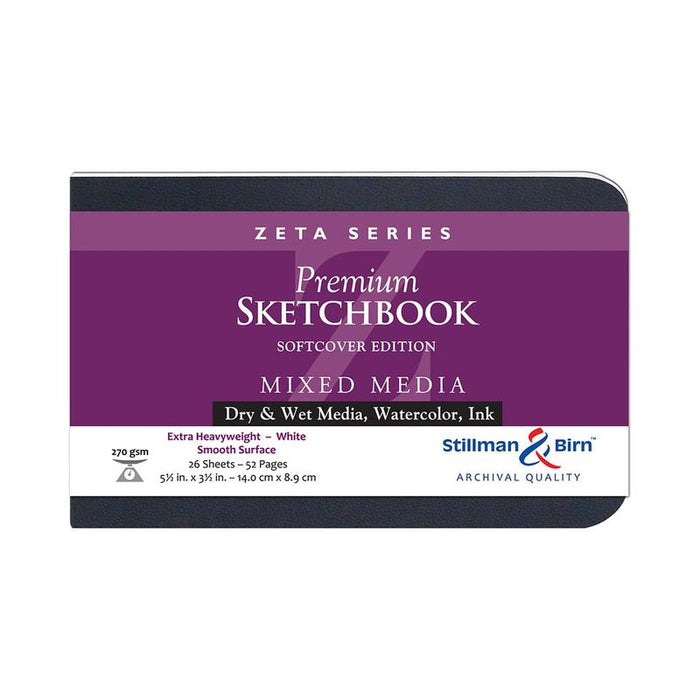 Stillman & Birn S&B Zeta Sketchbook Softcover White 270g 14x8.9cm 26sh C901351LSBC_1