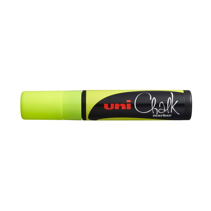 Uni 15mm Chisel Tip Chalk Marker Fluoro Yellow PWE-17K_1