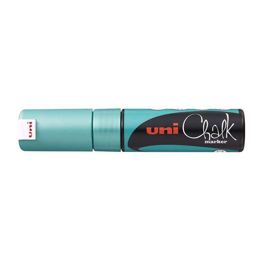 Uni Chalk Marker 8.0mm Chisel Tip Metallic Green PWE-8K 249294_1