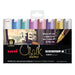 Uni Chalk Marker 8mm Bold Chisel Tip 8 Pack Metallic_1