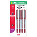 Uni Eye 0.5mm Micro Capped Rollerball Pens, Red, Pk4_1