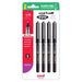 Uni Eye Rollerball Pen 0.38mm Capped Black Pk4 250345_1