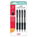 Uni Laknock 0.7mm Fine Retractable Black Pen Pk4 250333_1
