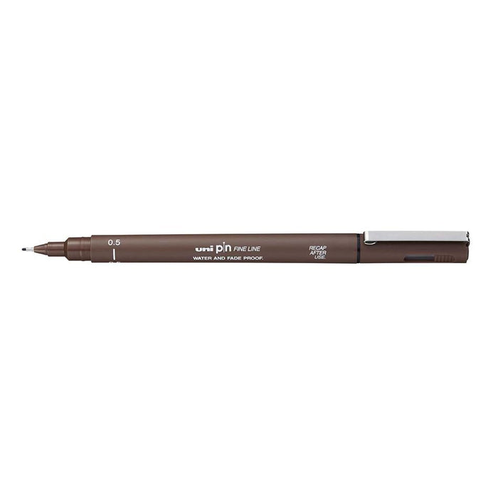 Uni Pin Fineline 0.5mm Permanent Marker Sepia 249709_1