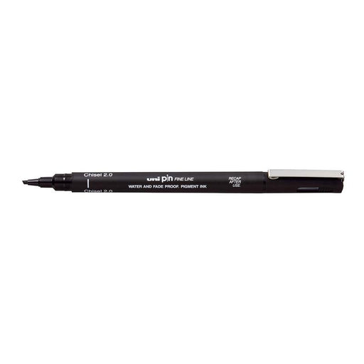 Uni Pin Fineline Permanent 2.0mm Chisel Tip Black 249798_1