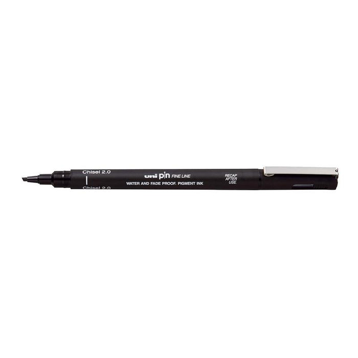 Uni Pin Fineline Permanent 2.0mm Chisel Tip Black 249798_1