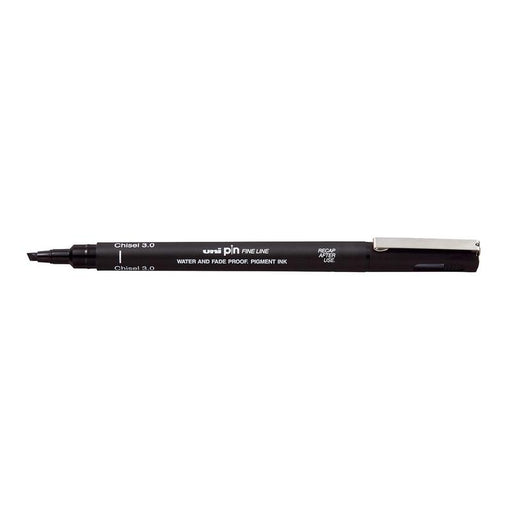 Uni Pin Fineline Permanent 3.0mm Chisel Tip Black 249801_1