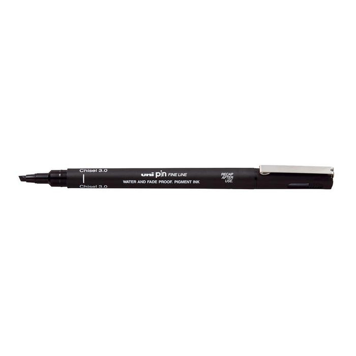 Uni Pin Fineline Permanent 3.0mm Chisel Tip Black 249801_1