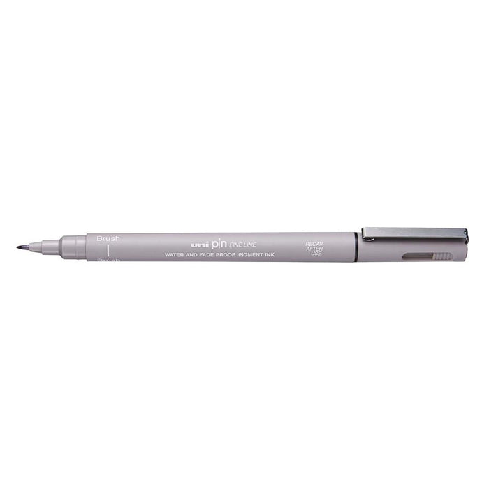 Uni Pin Fineline Permanent Brush Tip Light Grey 249703_1