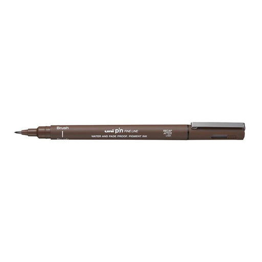 Uni Pin Fineline Permanent Brush Tip Sepia 249711_1