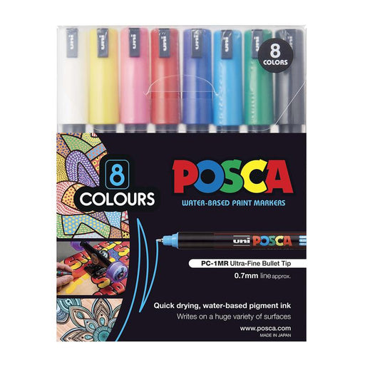 Uni Posca Marker 0.7mm 8 Piece Asstd PC-1MR 249021_1
