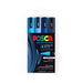 Uni Posca Marker 1.8-2.5mm Med Bullet 4 Pack Shades of Blue PC-5M 1023100_1