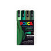 Uni Posca Marker 1.8-2.5mm Med Bullet 4 Pack Shades of Green PC-5M 1023101_1