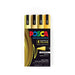 Uni Posca Marker 1.8-2.5mm Med Bullet 4 Pack Shades of Yellow PC-5M 1023107_1