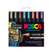 Uni Posca Marker 1.8-2.5mm Med Bullet 8 Pack Metallic PC-5M 250236_1
