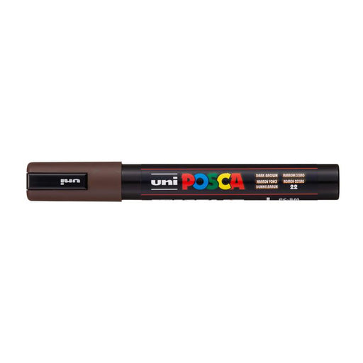 Uni Posca Marker 1.8-2.5mm Med Bullet Dark Brown PC-5M 1000946_1