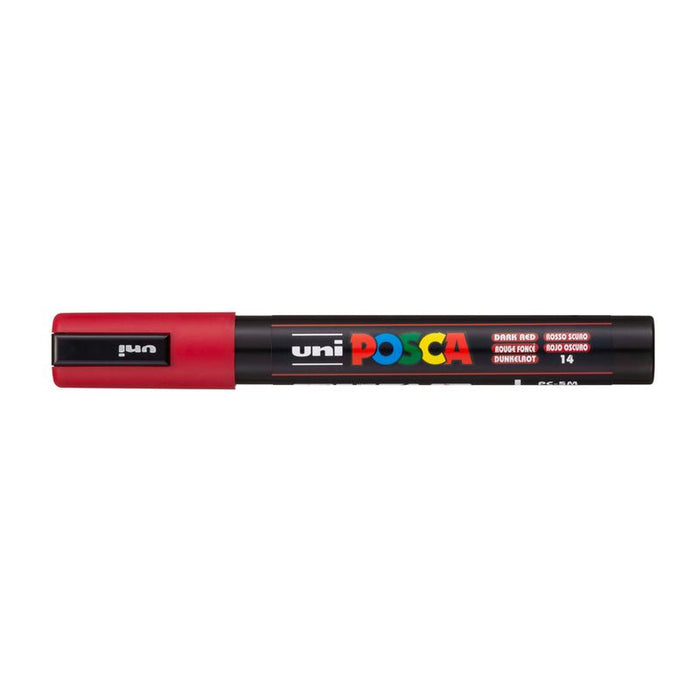 Uni Posca Marker 1.8-2.5mm Med Bullet Dark Red PC-5M 1000947_1