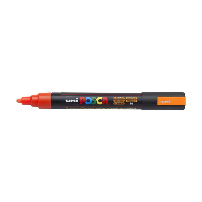 Uni Posca Marker 1.8-2.5mm Med Bullet Fluoro Orange PC-5M 249038_2