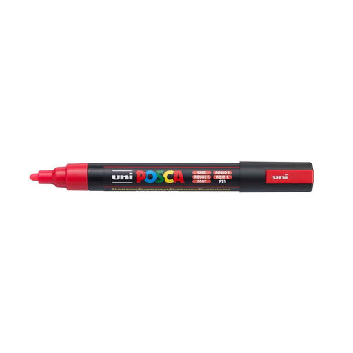 Uni Posca Marker 1.8-2.5mm Med Bullet Fluoro Red PC-5M 249040_1