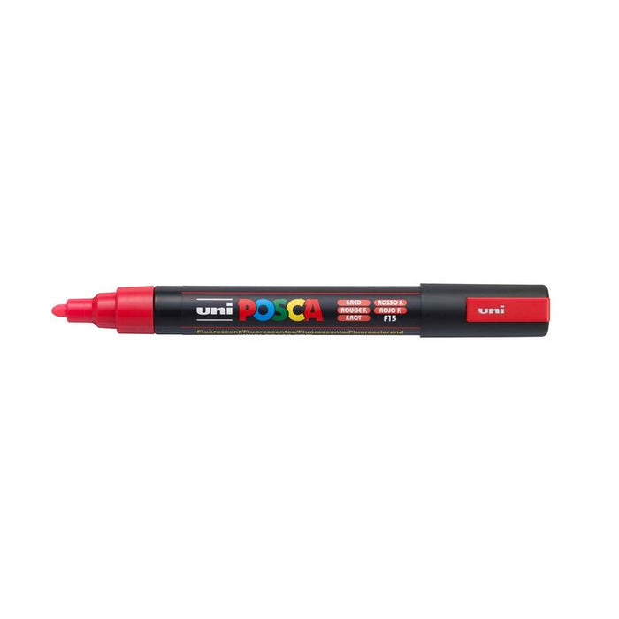 Uni Posca Marker 1.8-2.5mm Med Bullet Fluoro Red PC-5M 249040_1