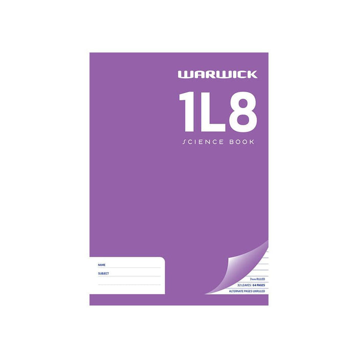 Warwick A4 Exercise Book 1L8 36 Leaf Ruled 7mm 11606441_1