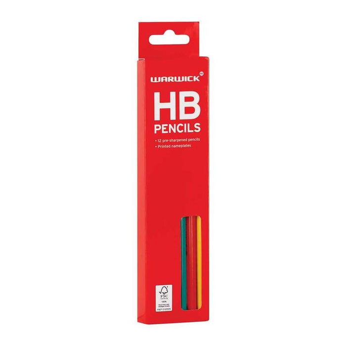 Warwick HB Pencil Pack 12 Hexagonal Pre-Sharpened 117402_AM_1