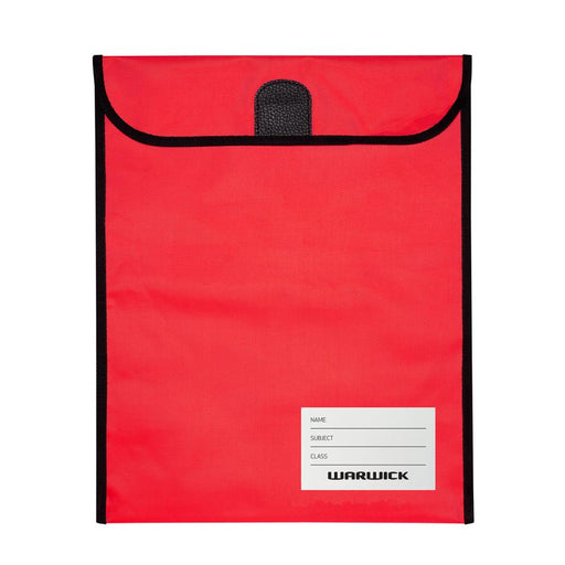 Warwick Medium Homework Bag 290x360mm Hook & Loop Red_1