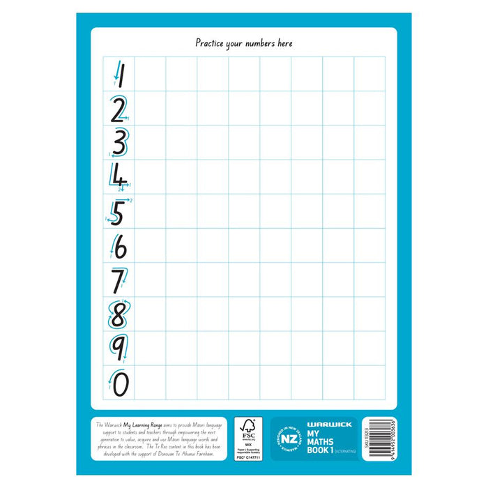 Warwick My Maths Book 1 A4 Quad 10mm 11604780_4