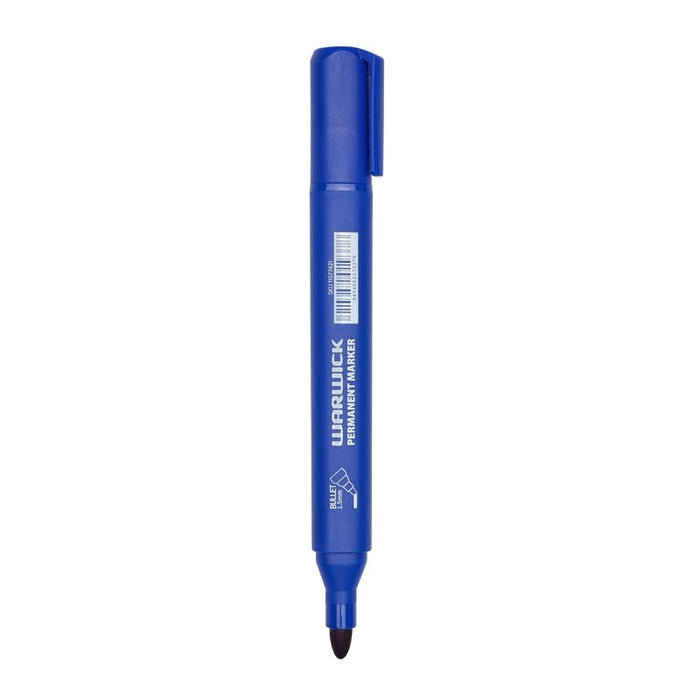 Warwick Permanent Marker Bullet Tip Blue Display 24 11577421_2